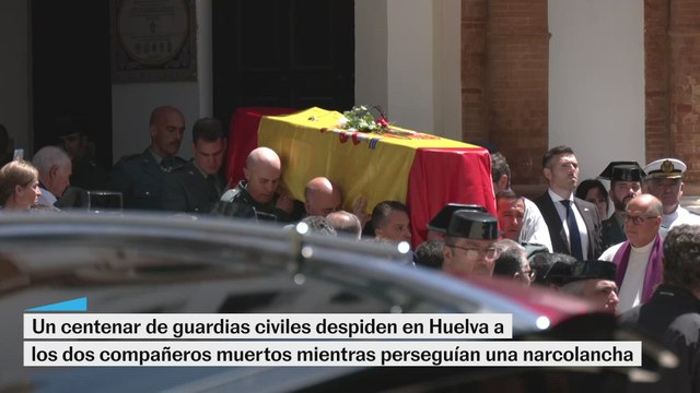 El funeral de los dos guardias civiles muertos mientras perseguían una narcolancha en Huelva