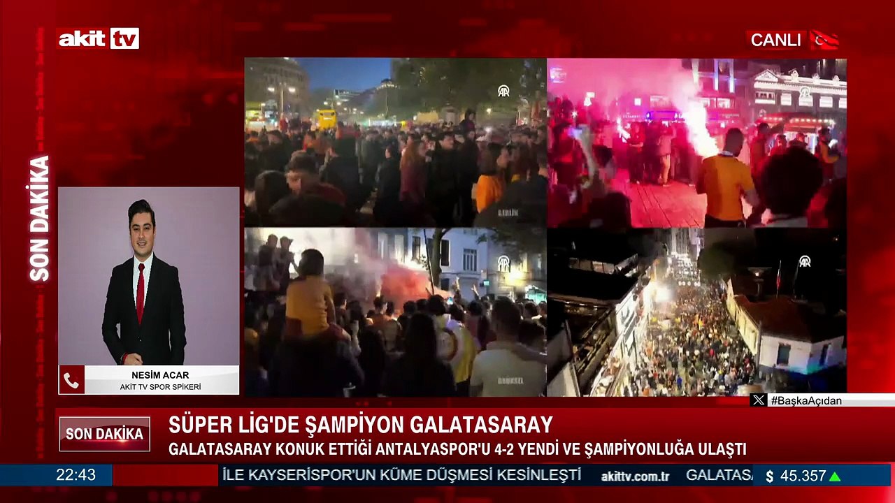 Akit TV Spor Spikeri Nesim Acar, Galatasaray’ın şampiyonluğunu yorumladı.