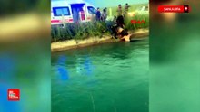 Şanlıurfa’da otomobil sulama kanalına devrildi