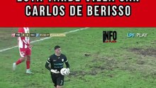 el gol más insólito del año lo realizó esta tarde villa san carlos de berisso