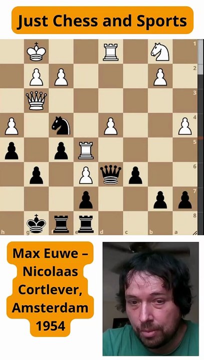 Nicolaas Cortlever gana la calidad y vence a Max Euwe (1954)