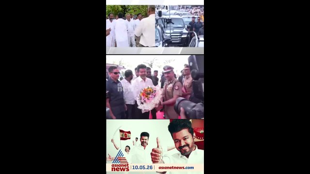മാസായി എത്തി വിജയ്, മുഖ്യമന്ത്രിയായി അൽപസമയത്തിനകം സത്യപ്രതിജ്ഞ ചെയ്യും