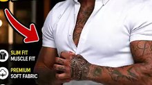 Men’s Muscle Fit Button Down Shirt 💪🔥 | Stretch Wrinkle-Free Summer Style