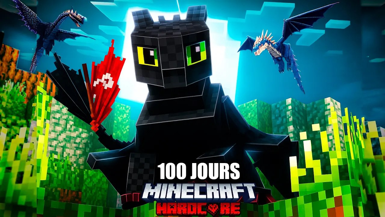 100 jours de survie dans l'univers de Dragons sur Minecraft Hardcore – Le film