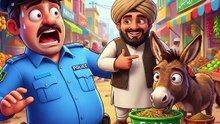 Funniest Pathan Joke Animation | Pathan vs Police Donkey Test 😂 |  #viral #trending #funny