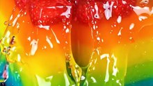 Ultimate Rainbow Jelly Cube Slicing – Satisfying Layered Texture