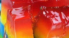 Precision Rainbow Jelly Slicing – Satisfying Colorful Layers