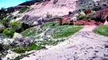 Tokat’ta korkutan heyelan kamerada