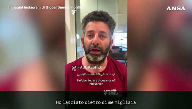 Flotilla, l'appello di Saif Abukeshek dopo la liberazione : Continuare la mobilitazione