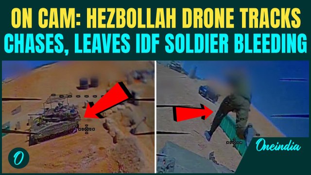 Hezbollah FPV Drone CHASES IDF Soldier, HITS Him-Israeli Soldier JUMPS in Panic But..|CHILLING VIDEO