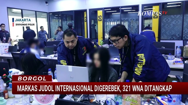 Polisi Tangkap 321 WNA Sindikat Judol di Hayam Wuruk, Paspor dan Uang Miliaran Rupiah Disita