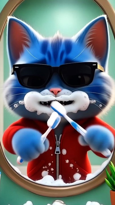 Why Is He Brushing Like This?! 😭 #trendingreel #comedy #funnyreels #kidsfun #cartoon #funny #jokes