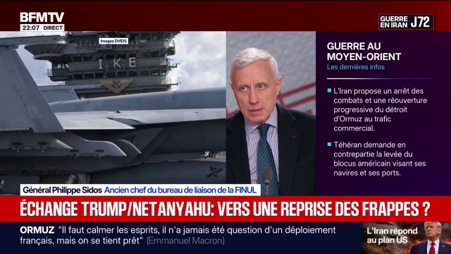 Échange entre Donald Trump et Benjamin Netanyahu concernant l'Iran: On a un langage belliqueux , observe Philippe Sidos, ancien chef du bureau de liaison de la FINUL