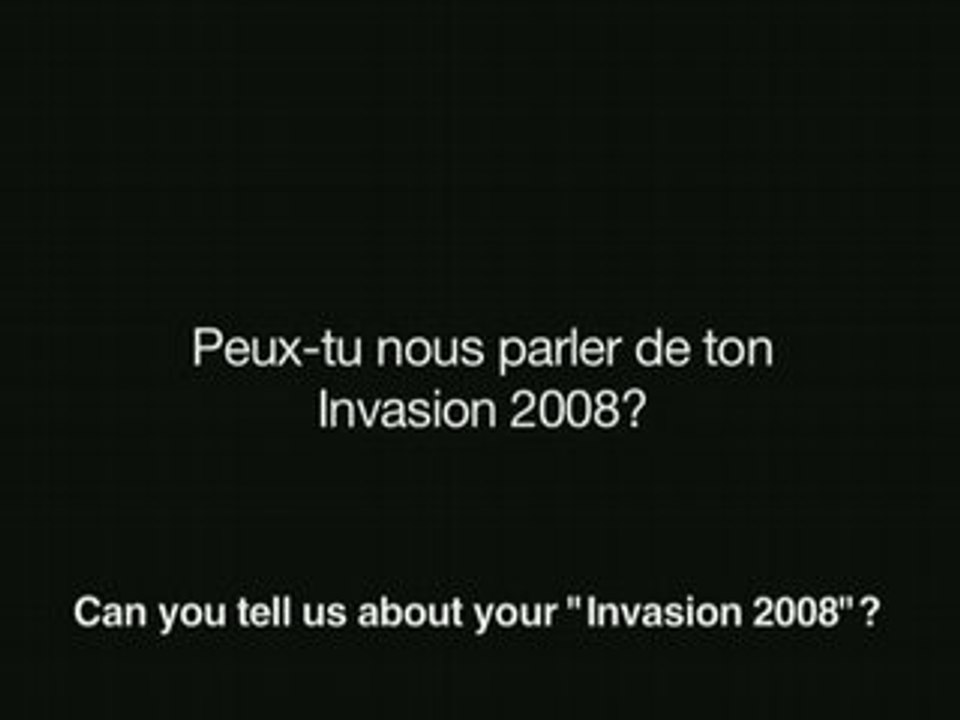 Joachim Garraud - La tournée Invasion 2008 - Interview