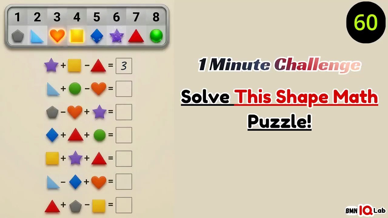 #OnlyForGeniuses 🤯💯 Solve This Shape Math Puzzle! 🧠