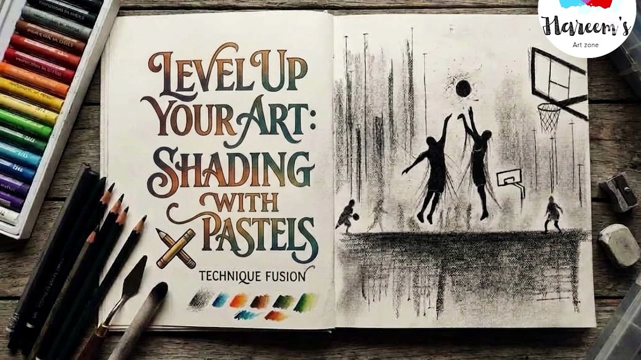 Pencil shading and oil pastels shading