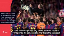 Flick chasing 100 point season for Barcelona with LaLiga secured