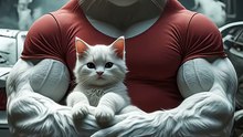 Protector in the Ruins 😻🏛️⚔️  The White Cat’s Last Stand