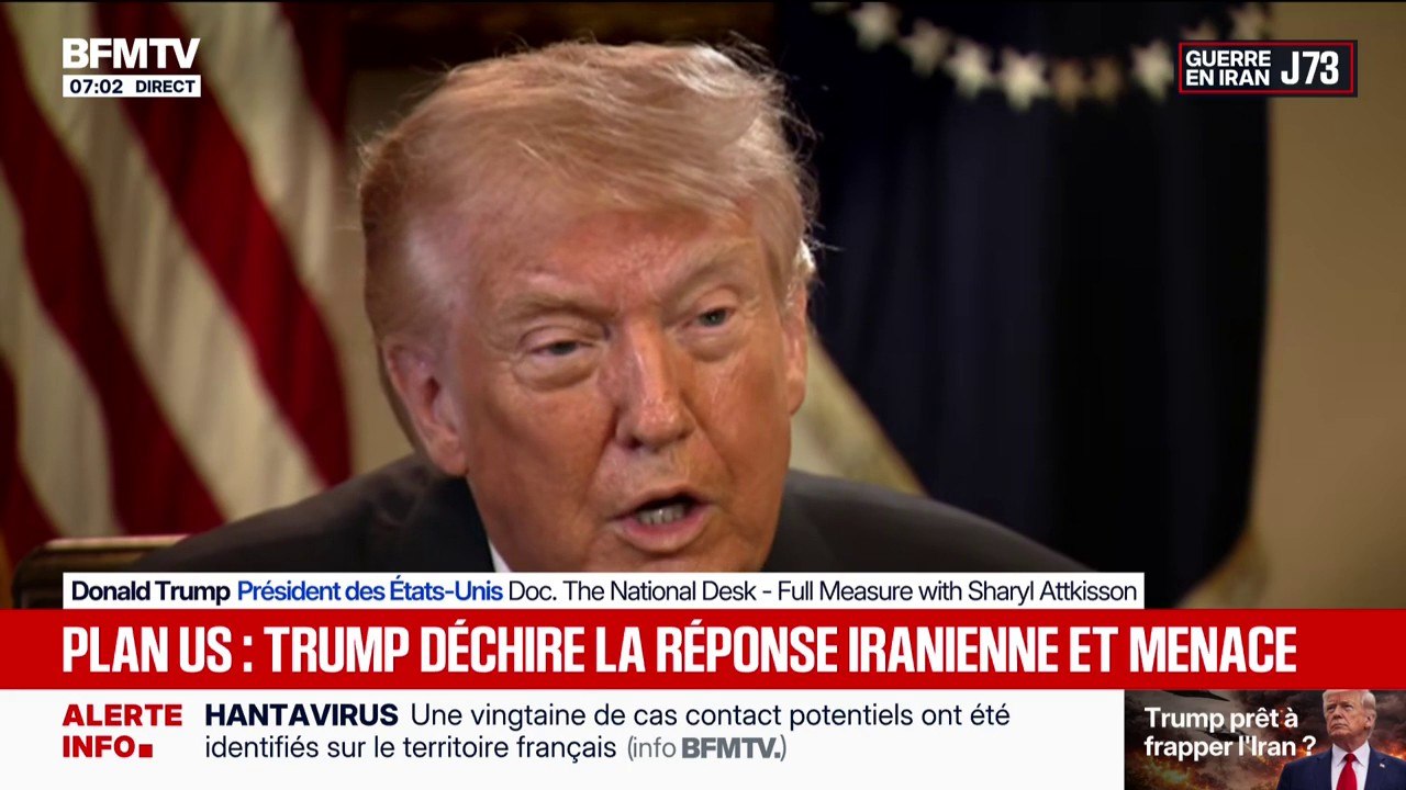 u Moyen-Orient: Donald Trump qualifie la réponse de l'Iran aux propositions américaines de "totalement inacceptable"