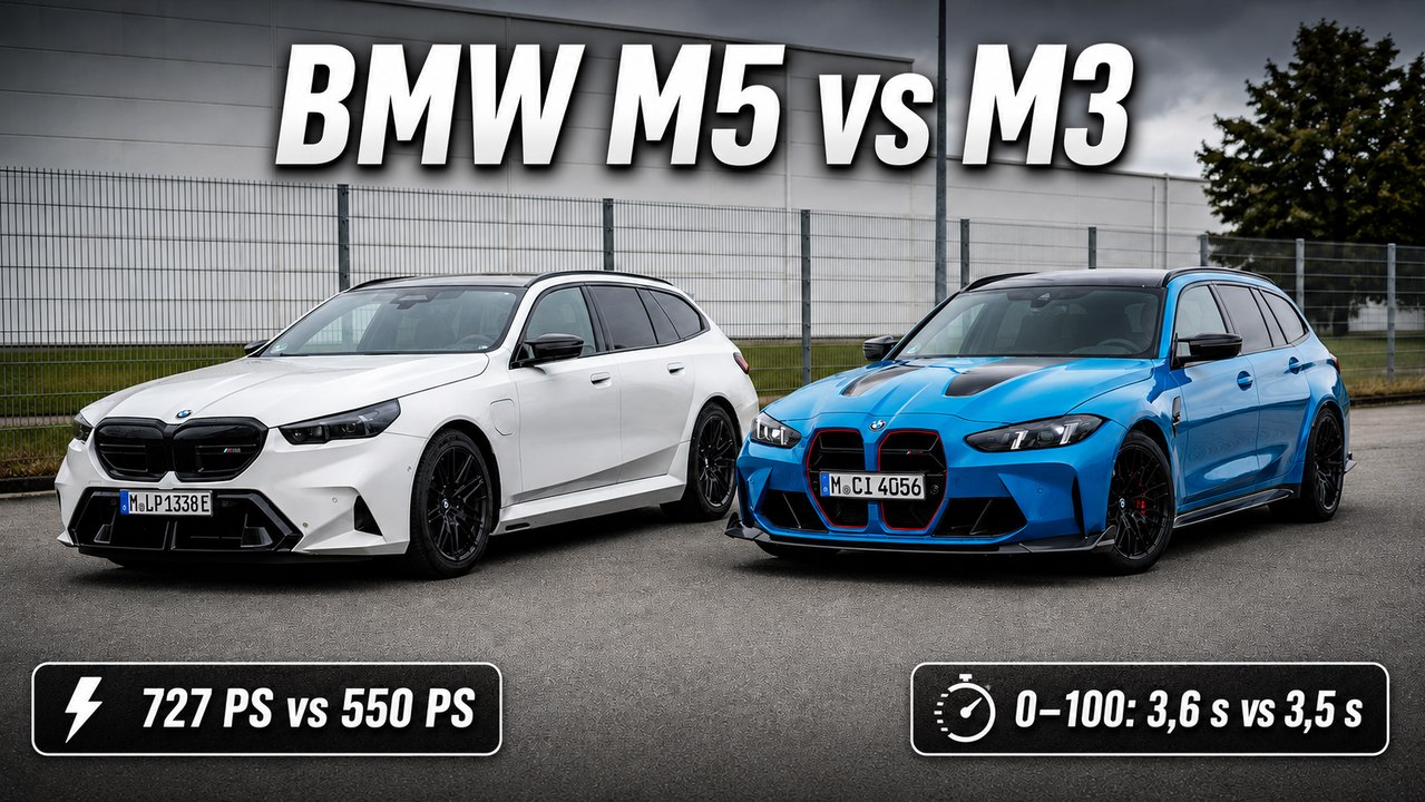 BMW M5 Touring G99 gegen BMW M3 CS Touring G81 im Vergleich