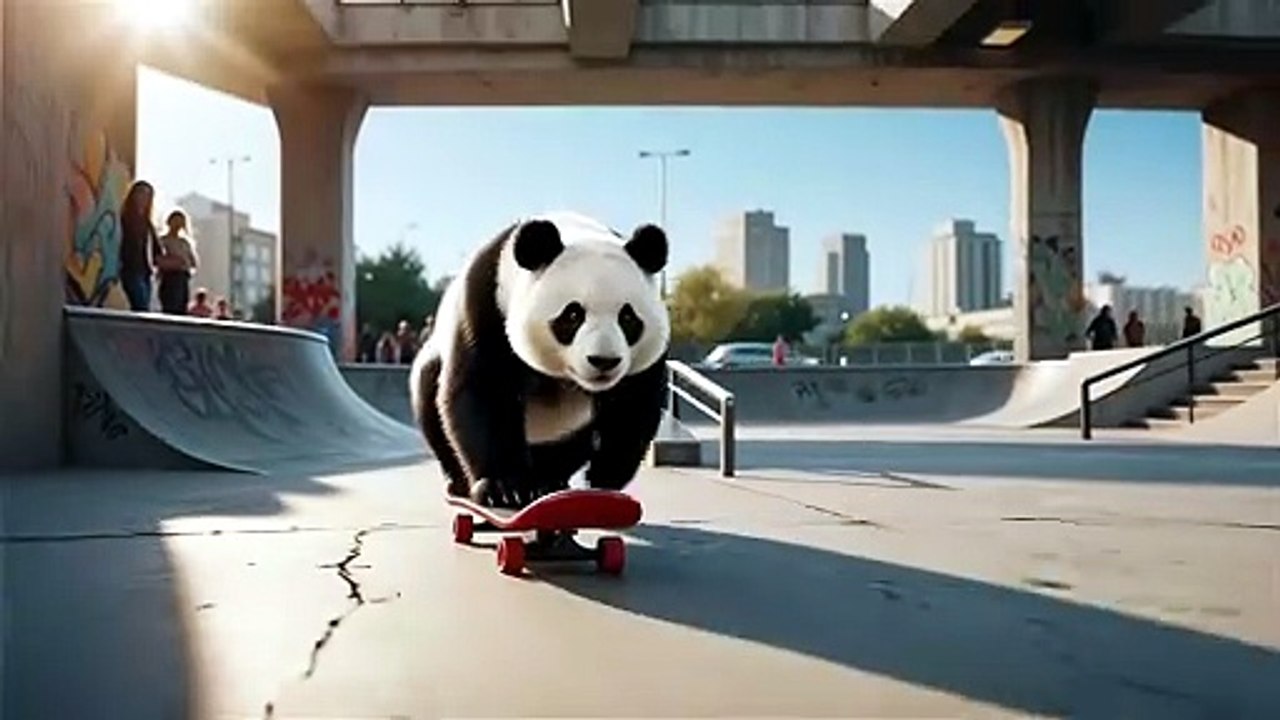 Panda skating