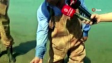 Balık yakalamak için İznik Gölü'ne açıldılar; tam 4 metrelik ve 4 asırlık bir keşfe imzasını attılar