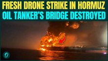Hormuz BREAKING: Oil Tanker STRUCK By Projectile Damaging Bridge of Vessel Amid US Iran Tensions