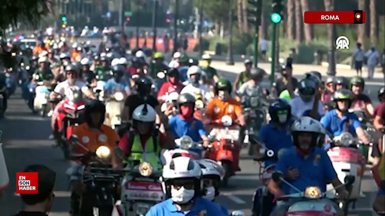 Roma'da motosiklet tutkunları Roma’da bir araya geldi