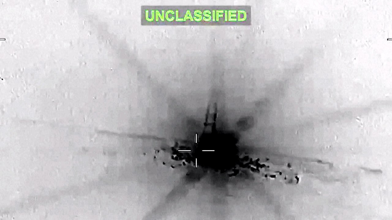 CENTCOM footage of strike on Iran on June 26