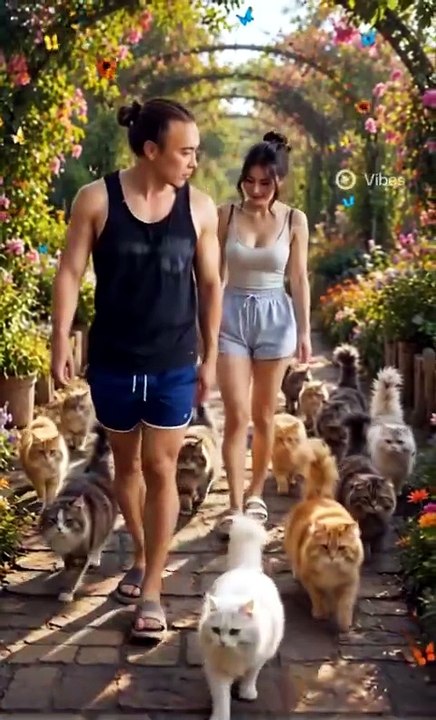 Quality time in the park with a cute cat 🥰