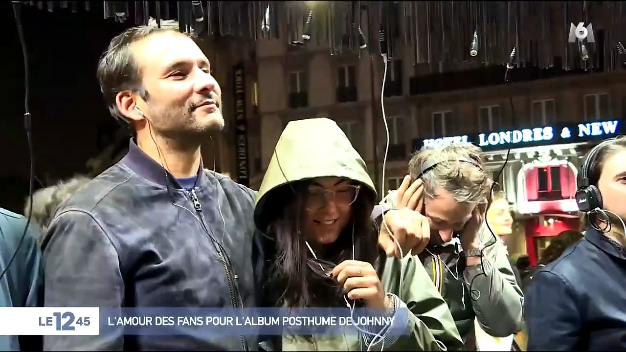 2018 - Johnny Hallyday : Les fans s'arrachent l'album posthume dans Le 12.45 sur M6 (25 Octobre)
