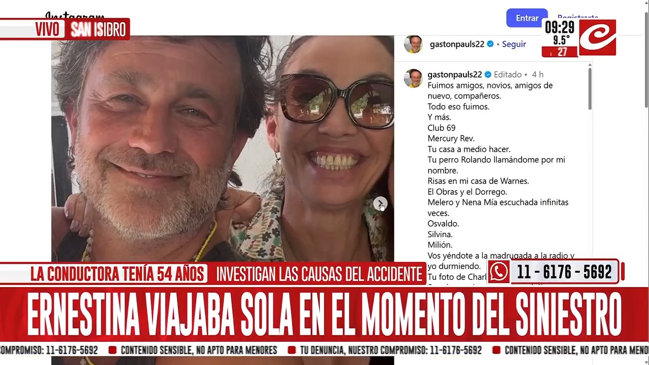 La emotiva despedida de Gastón Pauls a Ernestina: "Fuimos todo"