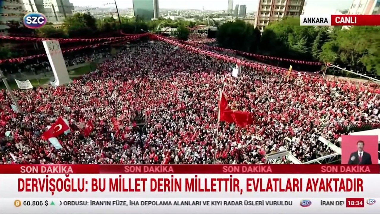 Dervişoğlu'ndan Tandoğan'da sert mesaj: "Bebek katiline özgürlük isteyenleri bu millet yuhalar"