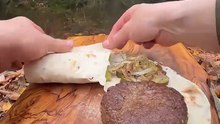 Calming Nature Cooking 🏕️ | Fish, Wilderness Burger & Meat Stew (ASMR)