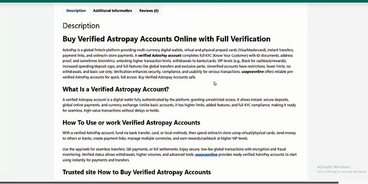 Purchase Verified Astropay Accounts Safely and Easily