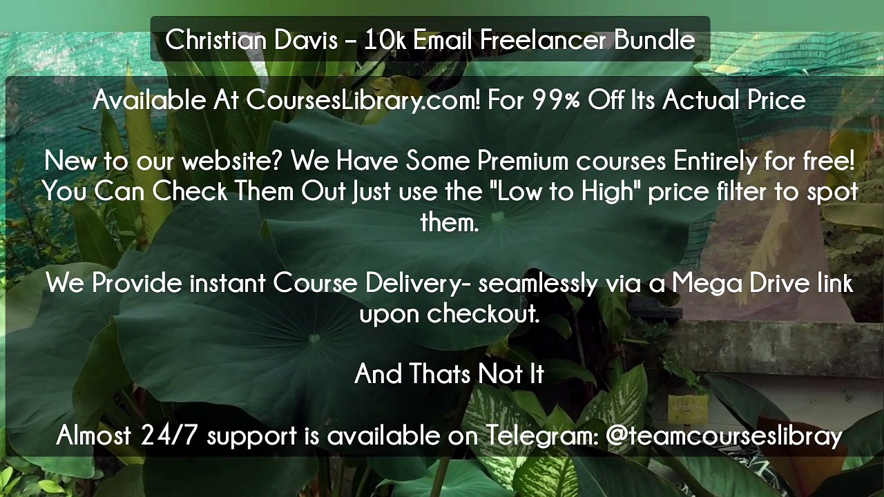 (Courseslibrary.com)Christian Davis – 10k Email...