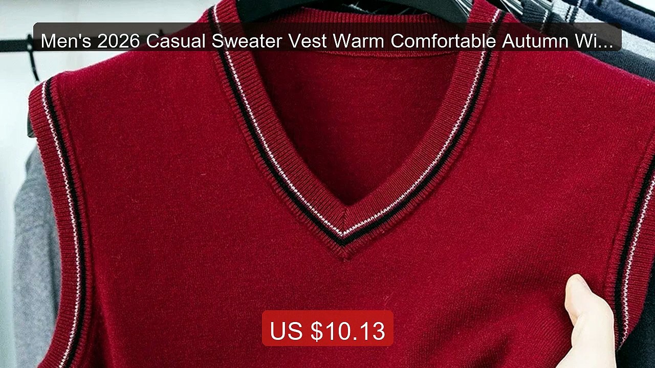 Men's 2026 Casual Sweater Vest Warm Comfortable Autumn Winter ... -- Hot Deal 2026 | Limited Offer!