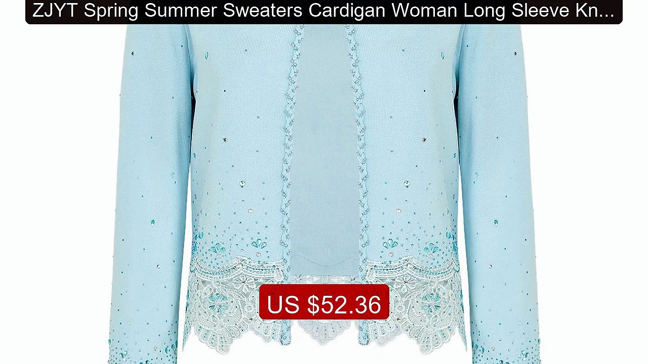 ZJYT Spring Summer Sweaters Cardigan Woman Long Sleeve Knitted Top... -- Best Deal 2026 | Shop Now!