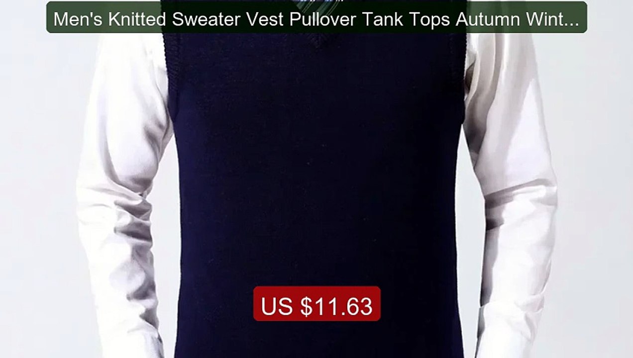 Men's Knitted Sweater Vest Pullover Tank Tops Autumn Winter... -- Top Pick 2026 | Unbeatable Price!
