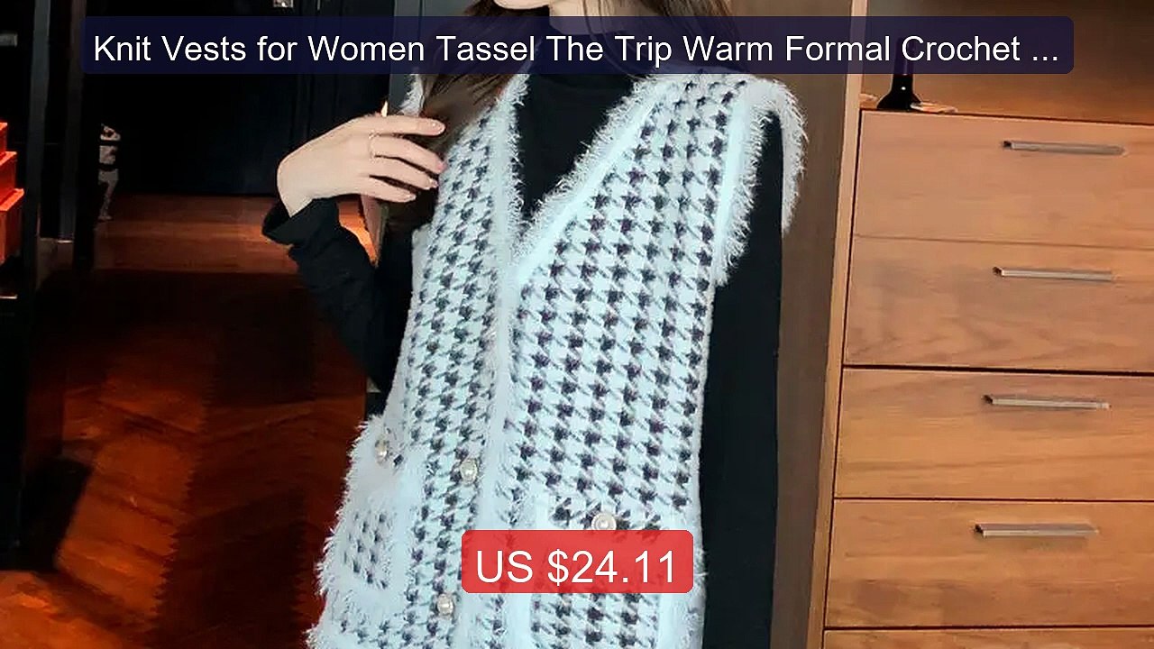 Knit Vests for Women Tassel The Trip Warm Formal Crochet Clothes W... -- Best Deal 2026 | Shop Now!