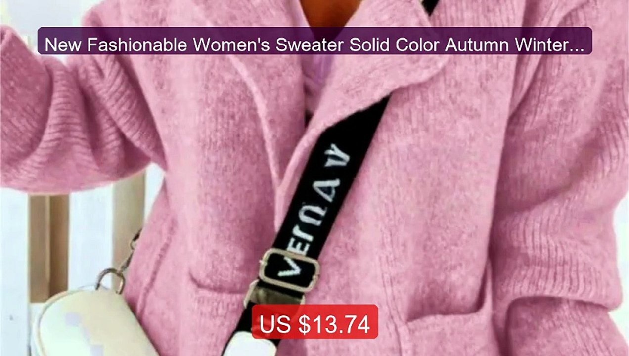 New Fashionable Women's Sweater Solid Color Autumn Winter Loo... -- Amazing Value 2026 | Must Have!