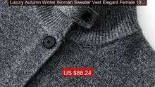 Luxury Autumn Winter Woman Sweater Vest Elegant Female 100% Merino... -- Best Deal 2026 | Shop Now!