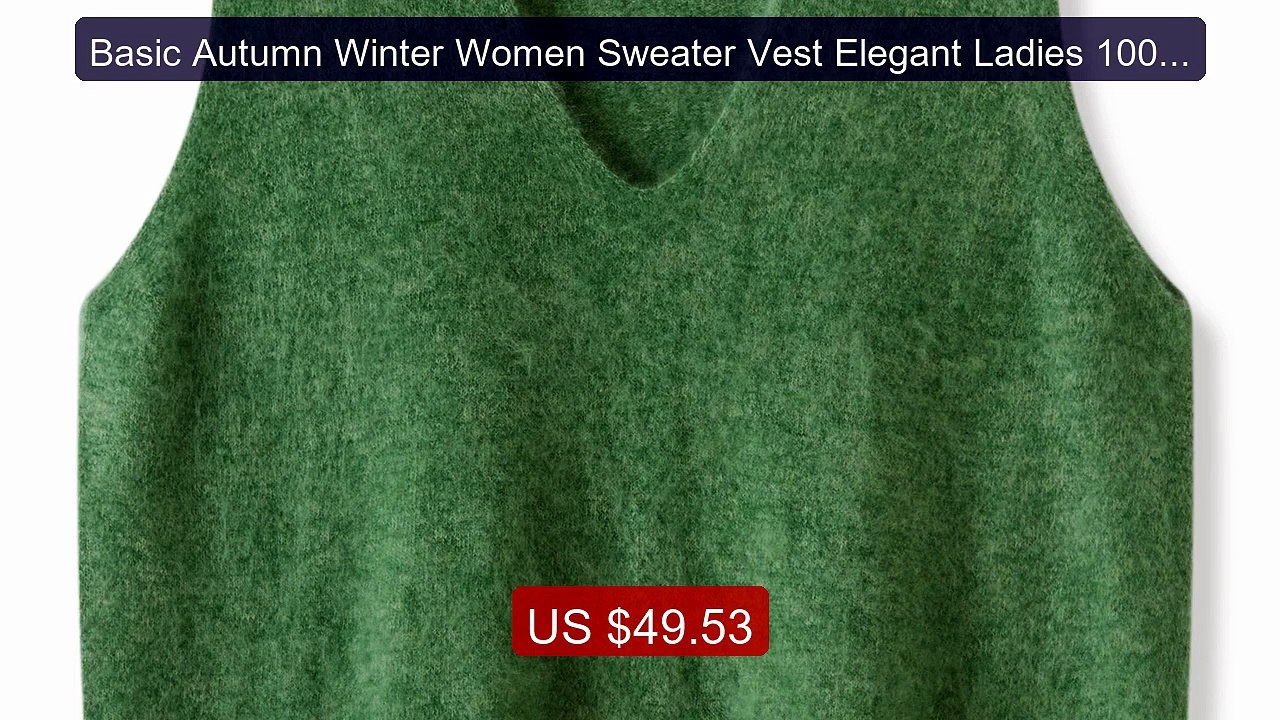 Basic Autumn Winter Women Sweater Vest Elegant Ladies 100% ... -- Top Pick 2026 | Unbeatable Price!
