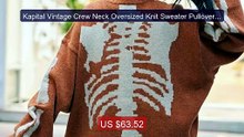 Kapital Vintage Crew Neck Oversized Knit Sweater Pullover for Men ... -- Best Deal 2026 | Shop Now!