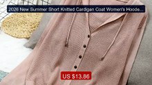 2026 New Summer Short Knitted Cardigan Coat Women's Hooded Top Lad... -- Best Deal 2026 | Shop Now!