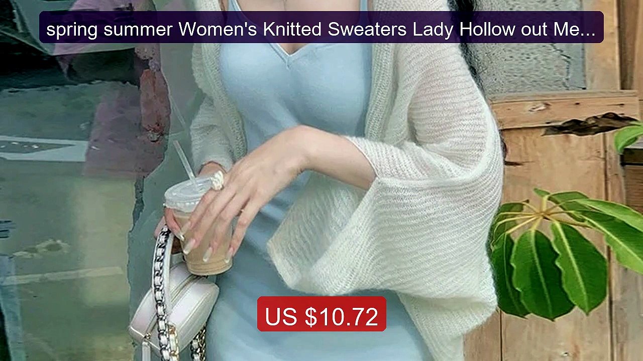 spring summer Women's Knitted Sweaters Lady Hollow out Mesh... -- Top Pick 2026 | Unbeatable Price!