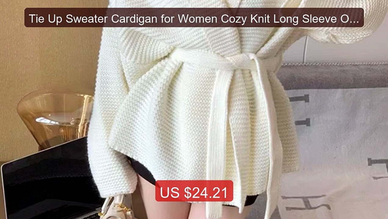 Tie Up Sweater Cardigan for Women Cozy Knit Long Sleeve Open Front ... -- Top Rated 2026 | Buy Now!