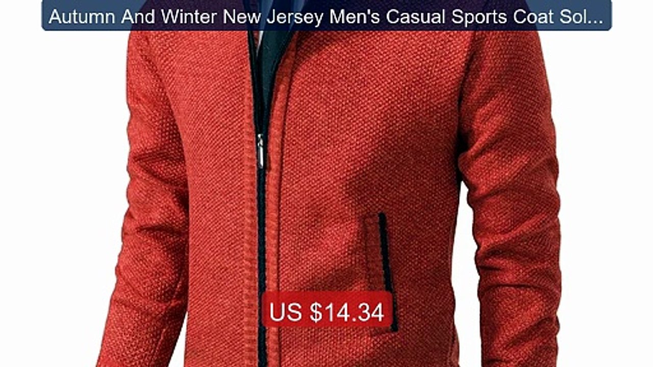 Autumn And Winter New Jersey Men's Casual Sports Coat Solid... -- Top Pick 2026 | Unbeatable Price!