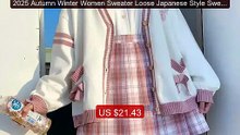 2025 Autumn Winter Women Sweater Loose Japanese Style Sweet... -- Top Pick 2026 | Unbeatable Price!