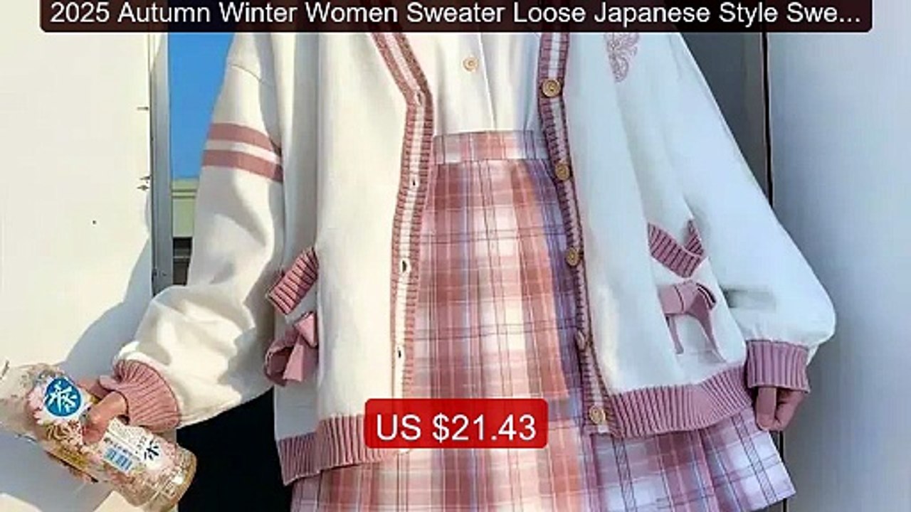 2025 Autumn Winter Women Sweater Loose Japanese Style Sweet... -- Top Pick 2026 | Unbeatable Price!